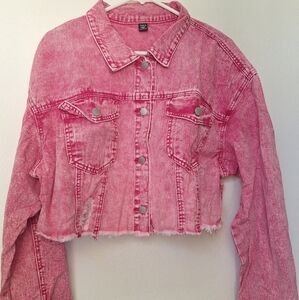 SHEIN Pink Jean Jacket